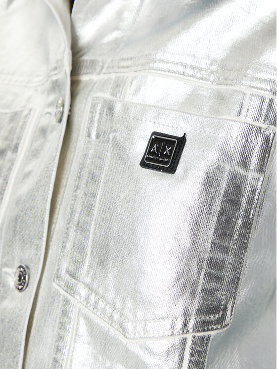 Armani Exchange Armani Exchange Giacca di jeans XW000098 AF10836 M8047 Argento Regular Fit