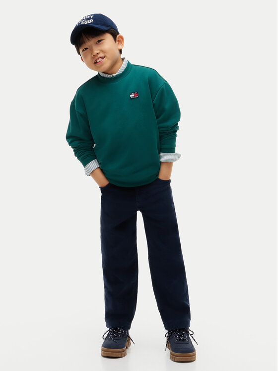 Tommy Hilfiger Tommy Hilfiger Džemperis ar kapuci Flag Heritage KS0KS00769 Tumši zaļa Regular Fit