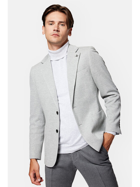 Lancerto Lancerto Marynarka Tortosa MA131223000005 Szary Slim Fit