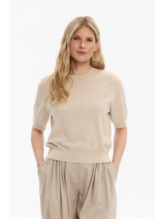 Deni Cler Milano Deni Cler Milano Sweter T-DC-S252-F5-90-12-1 Beżowy Regular Fit