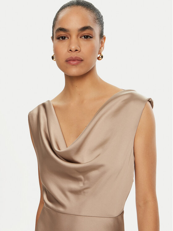 Imperial Imperial Cocktail obleka AFBAIBA Bež Slim Fit