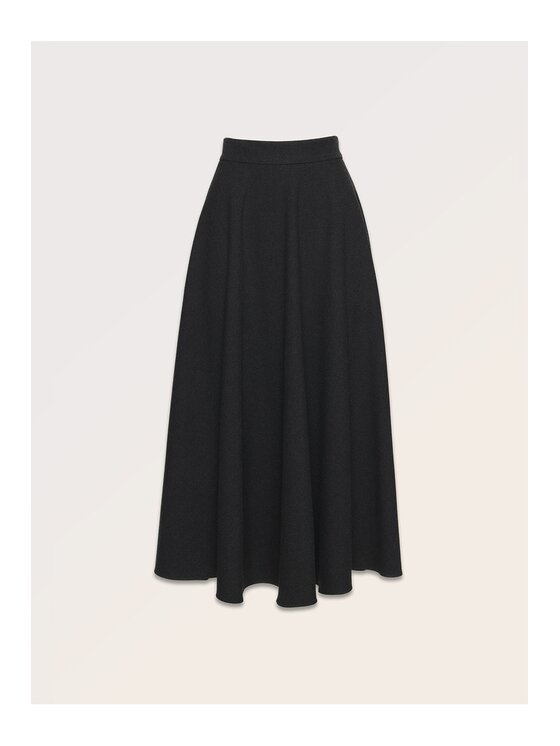 La Mania La Mania Gonna midi BLAIR Nero Classic Fit