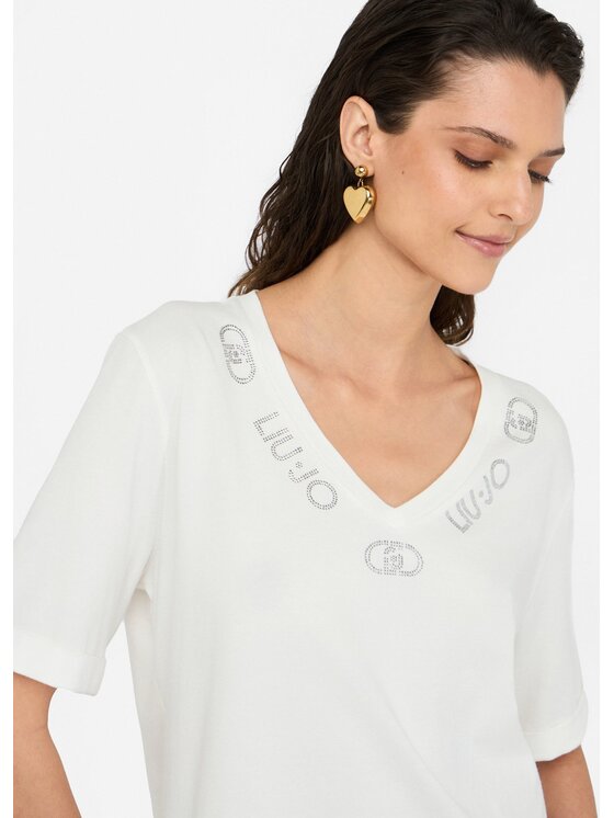 Liu Jo Liu Jo T-shirt TF5143JS003M9740 Bianco Regular Fit