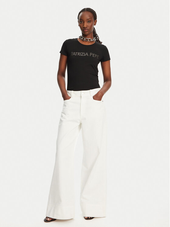 Patrizia Pepe Patrizia Pepe T-Shirt CM1419/J013-K103 Czarny Regular Fit