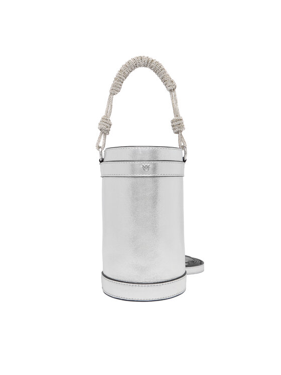 PINKO PINKO Дамска чанта Mini Bucket Manico 25-26 PLTT 105910 Сребрист