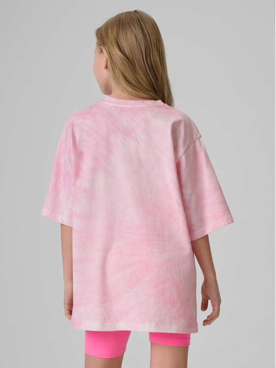 4F 4F T-Shirt POOLSIDE CLUB Różowy jasny Loose Fit