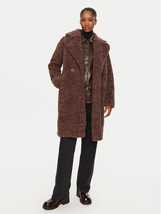 Bomboogie Bomboogie Cappotto in shearling CWFLOUTSFC4 Marrone Regular Fit