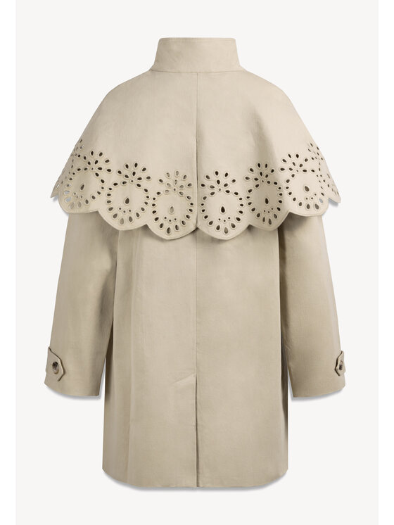 BIZUU BIZUU Trenčkot LOLIMA SHORT JACKET Béžová Standard Fit