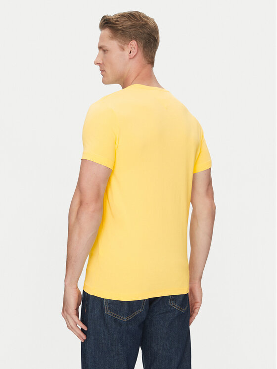 Tommy Hilfiger Tommy Hilfiger T-Shirt MW0MW10800 Żółty Slim Fit
