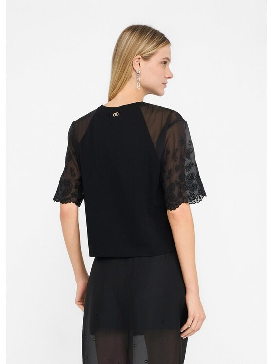 Liu Jo Liu Jo T-shirt UF5258JS90422222 Nero Regular Fit