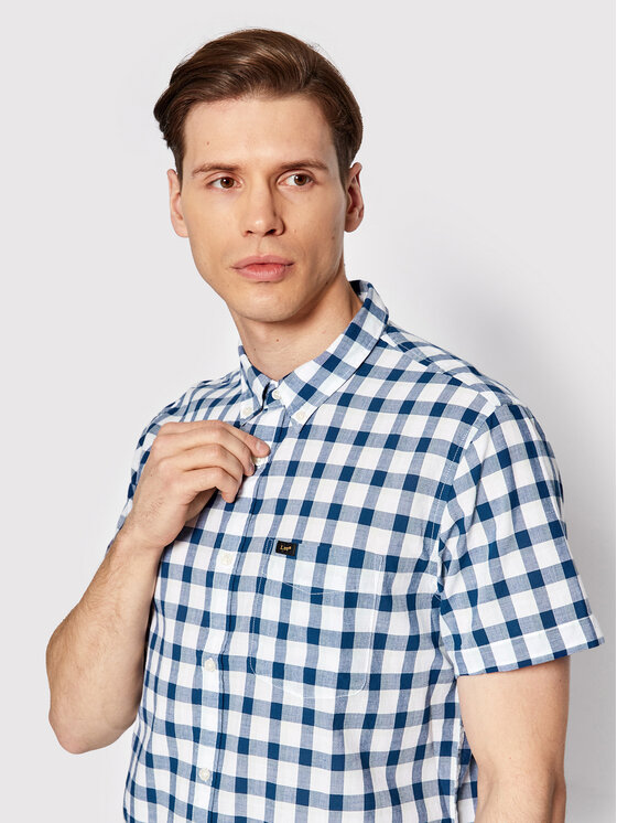 Lee Lee Camicia L886OFLR 112145648 Blu scuro Regular Fit