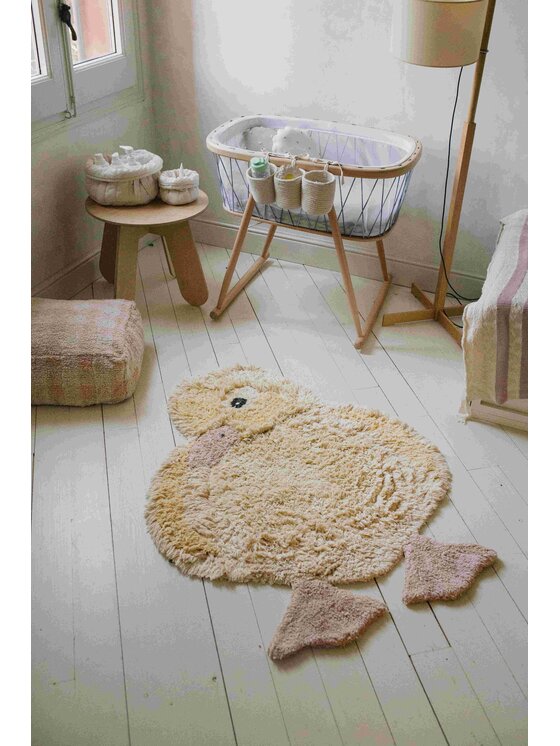 Lorena Canals Lorena Canals Dywan dziecięcy Dywan bawełniany Kaczuszka Animal Rugs Żółty