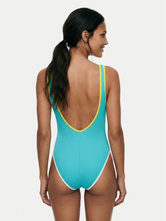 Seafolly Seafolly Strój kąpielowy Beach Bound Retro 11170-072 Turkusowy