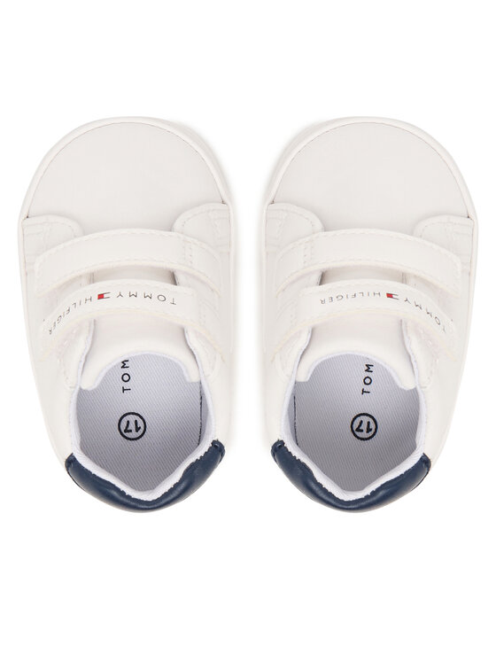 Tommy Hilfiger Tommy Hilfiger Sneakersy Low Cut Velcro T0B9-34328-1582 Biela