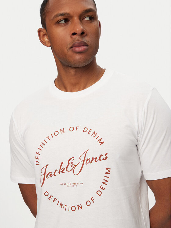 Jack & Jones Jack & Jones T-Shirt Grayson 12288377 Biały Regular Fit