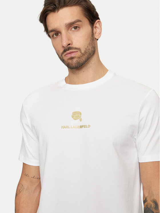 KARL LAGERFELD KARL LAGERFELD T-Shirt 755461 551235 Bílá Regular Fit