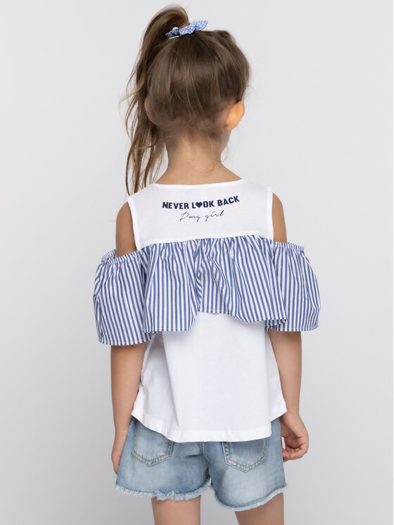 Primigi Primigi Bluză 43233561 Alb Regular Fit