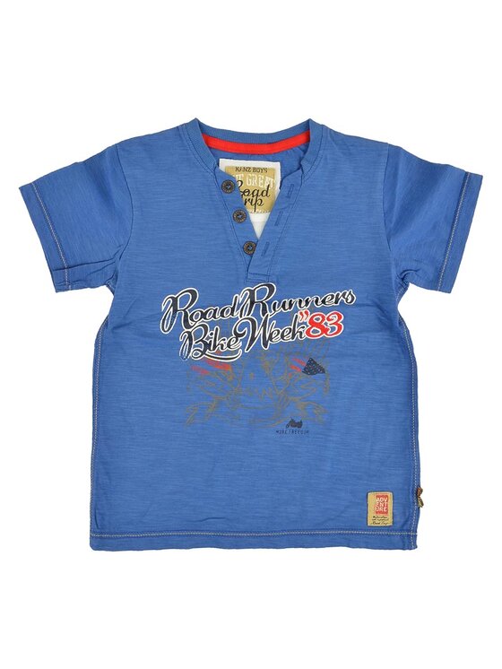 Kanz Kanz T-Shirt 1514431-3997 Niebieski Basic Fit