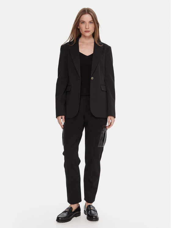 Gaudi Gaudi Hlače iz tkanine 521BD24003 Črna Slim Fit