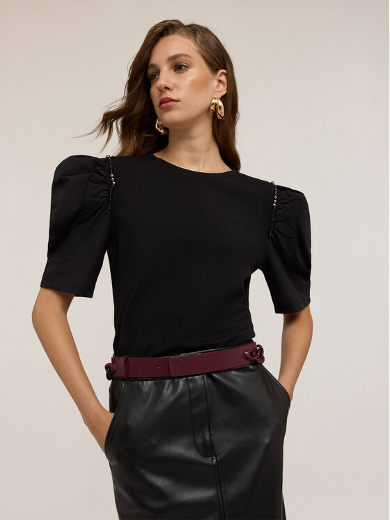 Motivi Motivi T-shirt G020W003510N033 Nero Regular Fit