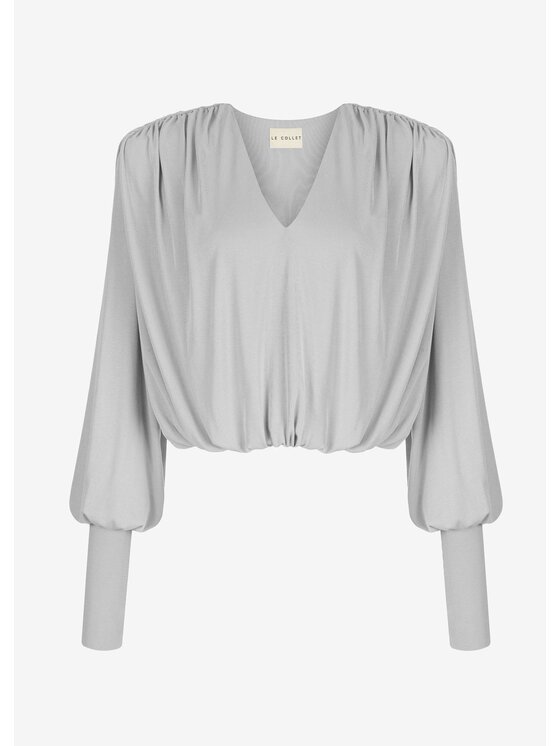 Le Collet Le Collet Bluzka SOLANGE Szary Oversize