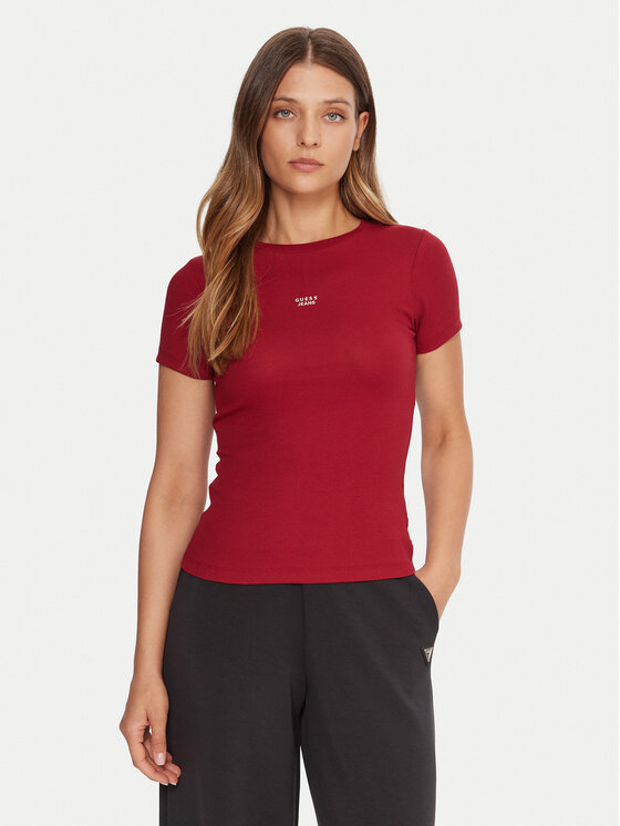 Guess Jeans Guess Jeans T-Shirt W5BP45 KA0H1 Rot Slim Fit