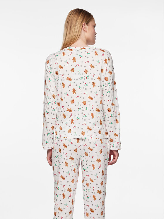 Pieces Pieces Pijama 17147221 Alb Regular Fit