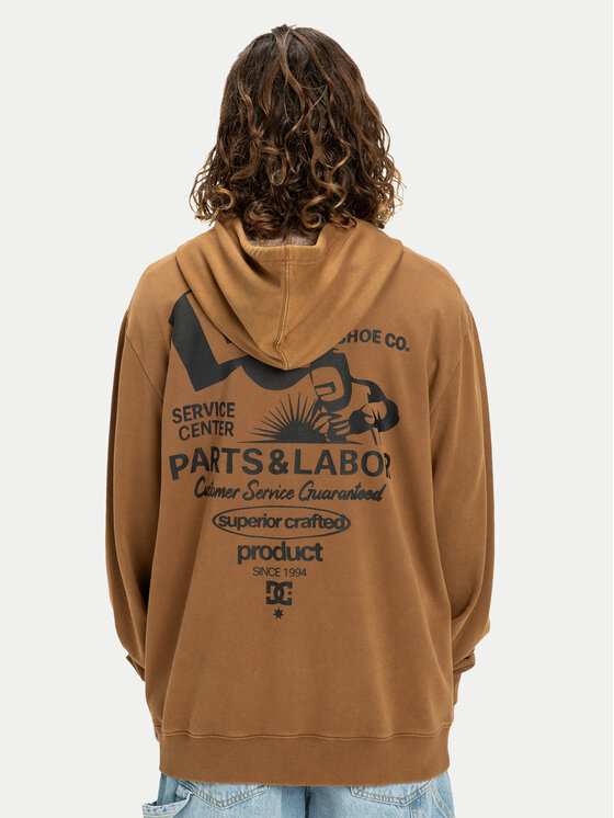DC Shoes DC Shoes Суитшърт Parts Dep EDYSF03257 Кафяв Regular Fit