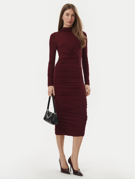 Bardot Bardot Коктейльна сукня Amera 60772DB Бордовий Slim Fit