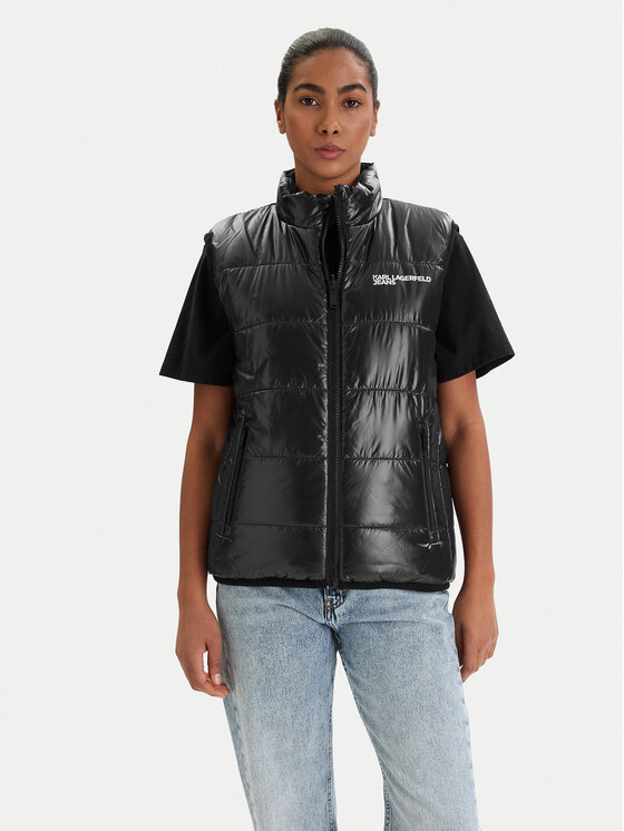 Karl Lagerfeld Jeans Karl Lagerfeld Jeans Vestă B1W15044 Negru Regular Fit