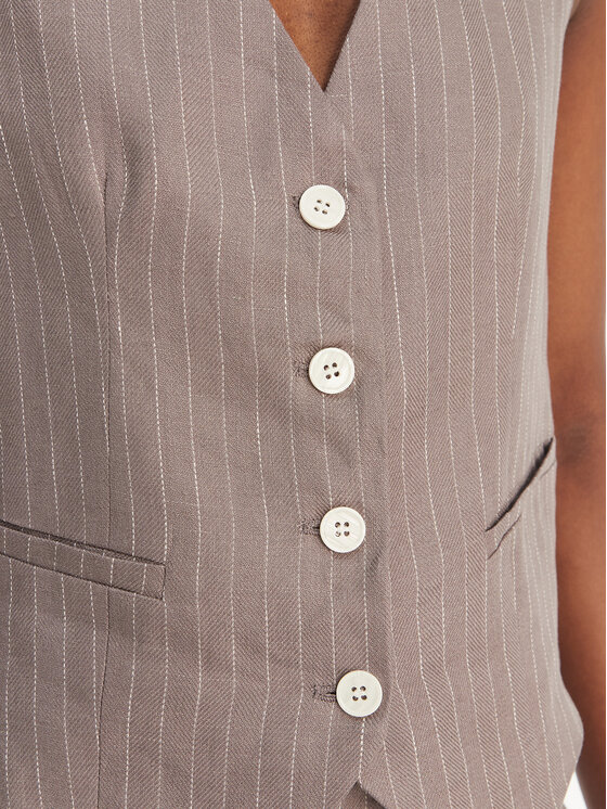 Eleh Eleh Γιλέκο Κοστουμιού SS260027 Γκρι Oversize