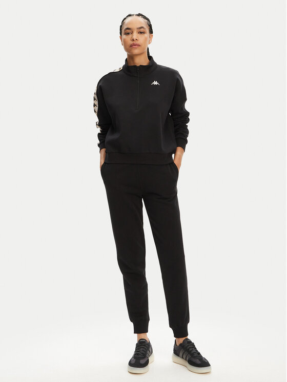 Kappa Kappa Mikina Banda Pepitagt 321Q4RW Černá Relaxed Fit