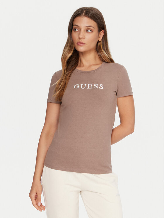 Guess Guess T-shirt O5RI01 KBBU1 Bež Regular Fit