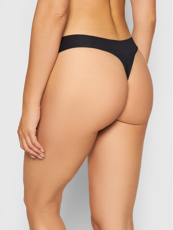 Hanro Hanro Chilot tanga Invisible 1225 Negru