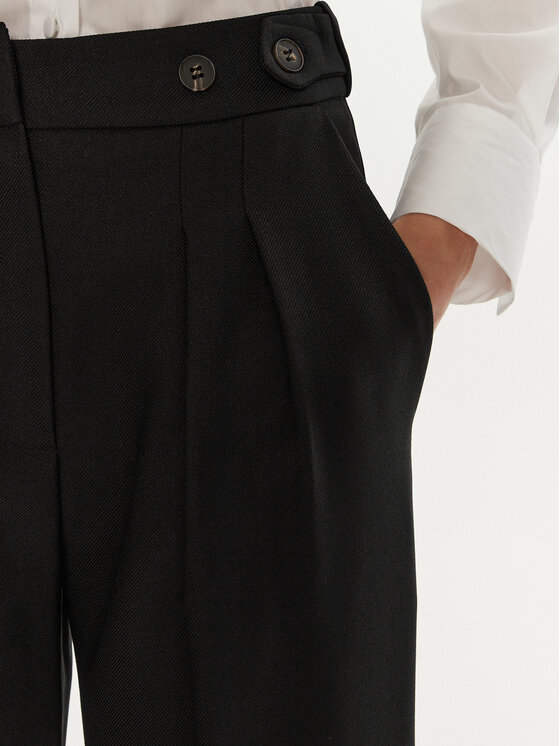ARTIGLI ARTIGLI Kalhoty z materiálu ACPA000024 Černá Regular Fit