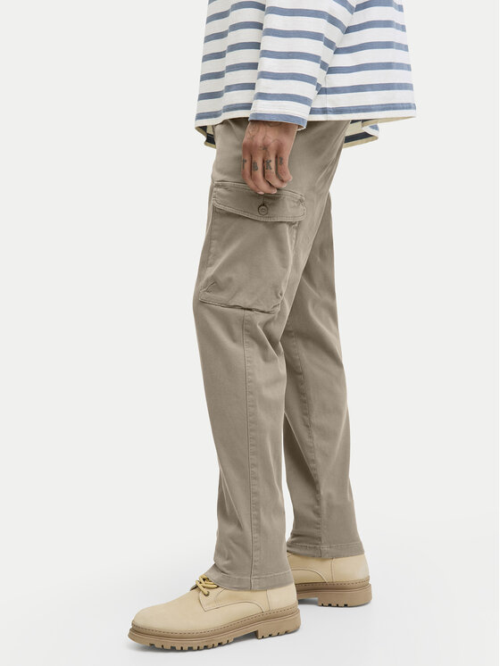 Jack & Jones Jack & Jones Bavlnené nohavice Stace Arthur 12282388 Béžová Regular Fit