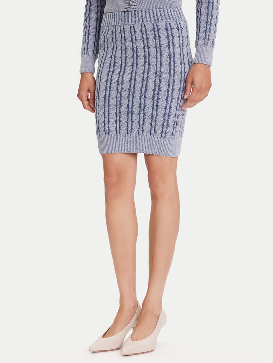 Guess Guess Mini sukně W5YD68 Z3OU0 Modrá Regular Fit
