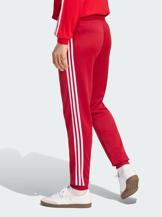 adidas adidas Spodnie materiałowe 159296 Czerwony Slim Fit