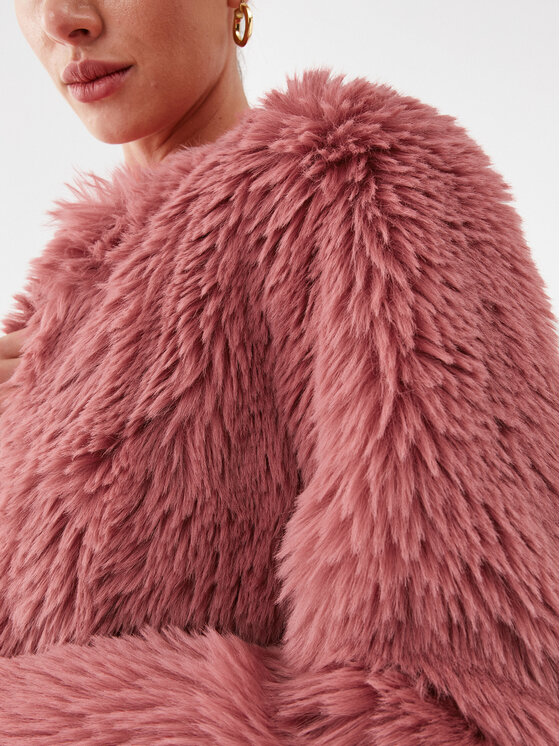 TWINSET TWINSET Pelzmantel 232TP2300 Rosa Regular Fit