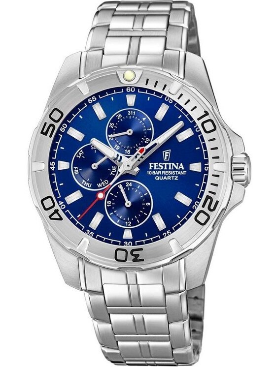 Festina Festina Zegarek F20445/2 Srebrny