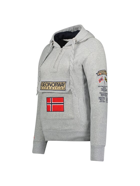 Geographical Norway Geographical Norway Bluza WU1293H/GN B-Grey Szary Regular Fit