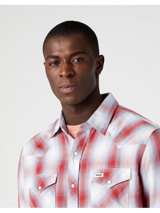 Wrangler Wrangler Koszula LS WESTERN SHIRT Czerwony Regular Fit