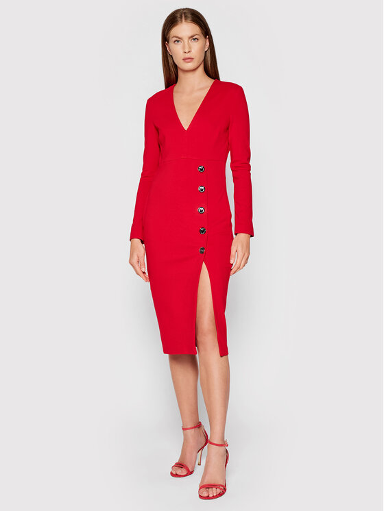 PINKO Pinko Rochie cocktail Adler 1G16TV 1739 Roșu Regular Fit