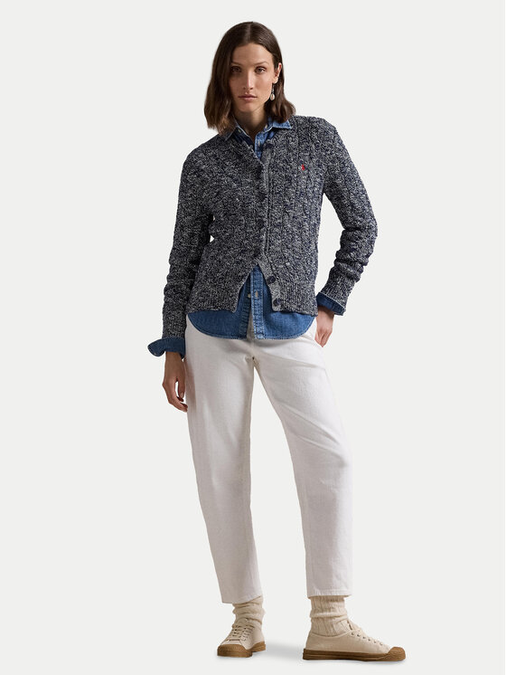 Polo Ralph Lauren Polo Ralph Lauren Pletena jopica 211947926002 Mornarsko modra Slim Fit