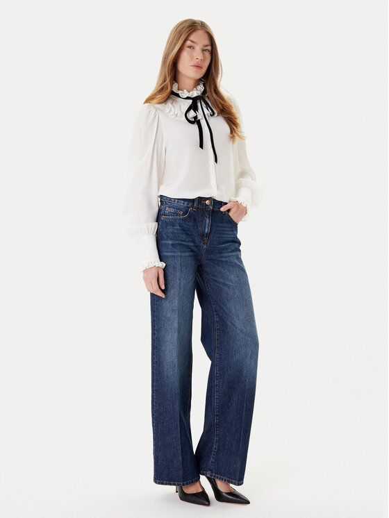 Luisa Spagnoli Luisa Spagnoli Teksad Ortografia 542372 Tumesinine Wide Leg