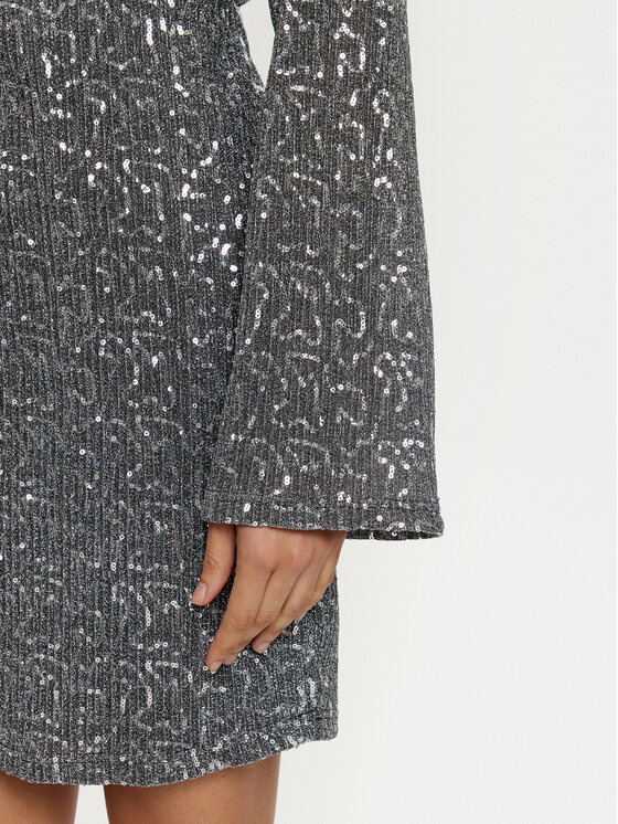 Vila Vila Коктейльна сукня Sanadu 14101818 Срібний Regular Fit