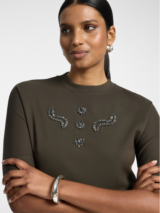 Elena Mirò Elena Mirò Bluza G813Z000694N035 Zielony Regular Fit
