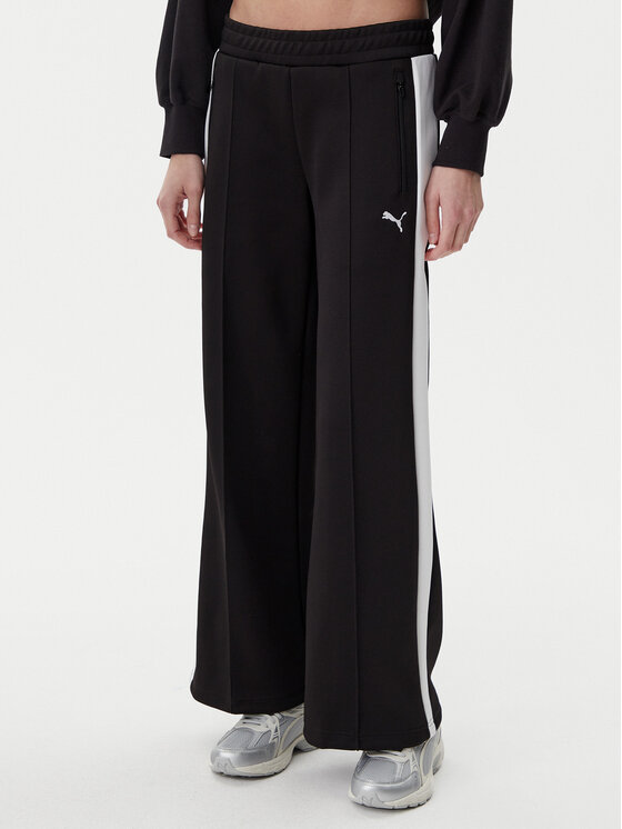 Puma Pantaloni da tuta T7 629803 Nero Wide Leg, taglia : S