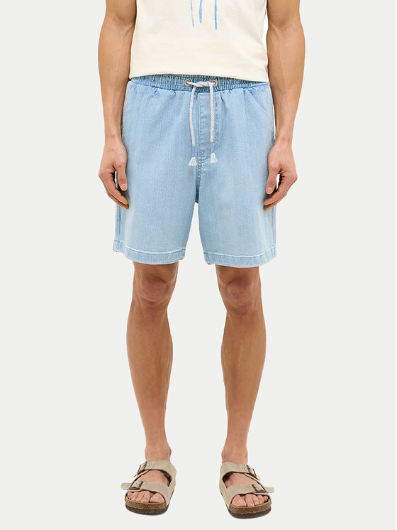 Mustang Mustang Jeansshorts Prague 1016652 Blau Loose Fit
