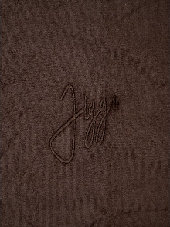Jigga Wear Jigga Wear T-Shirt Szeroka luźna 131110 Brązowy Oversize